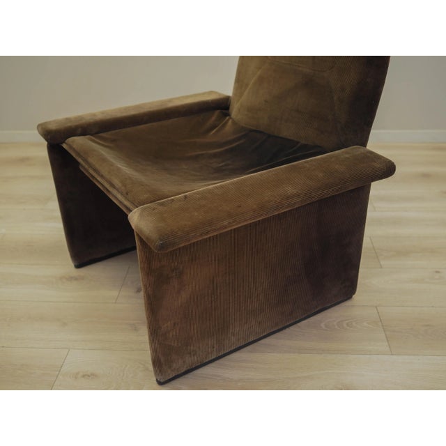 Italian Corduroy Armchair, Italy, 1970s For Sale - Image 17 of 18