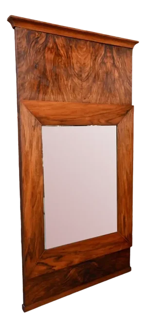 Antique Trumeau Mirror in Walnut