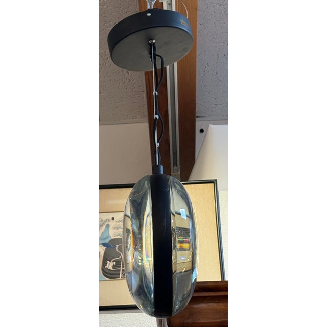 Transparent Custom Design Modern Glass + Led Pendant Light For Sale - Image 8 of 12