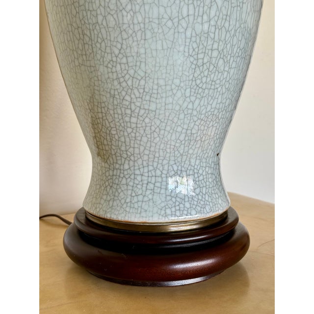 Early 20th Century Chinese Celadon Lamp For Sale In Palm Springs - Image 6 of 12