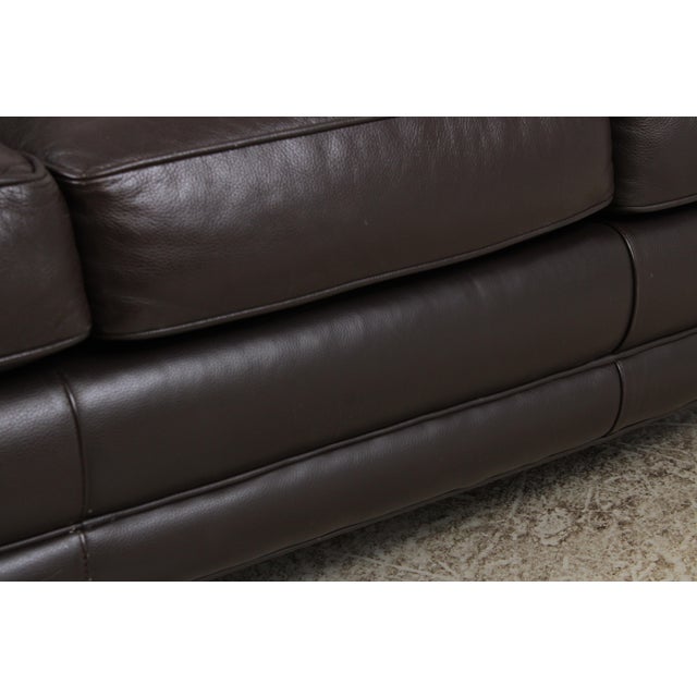 Hancock & Moore 3 Seat Leather Sofa For Sale - Image 9 of 15