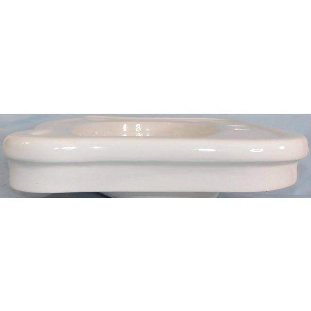 Antique Thomas Maddock's Sons Co. "Durock" Vitreous China Top-Mount (Drop-In) / Console Sink For Sale - Image 14 of 18