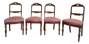 Napoleon III Dining Chairs in Mahogany, Set of 4