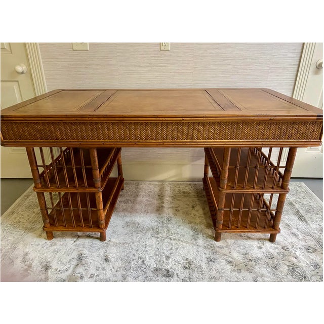 Tommy Bahama British Colonial Bamboo and Rattan Desk Chairish