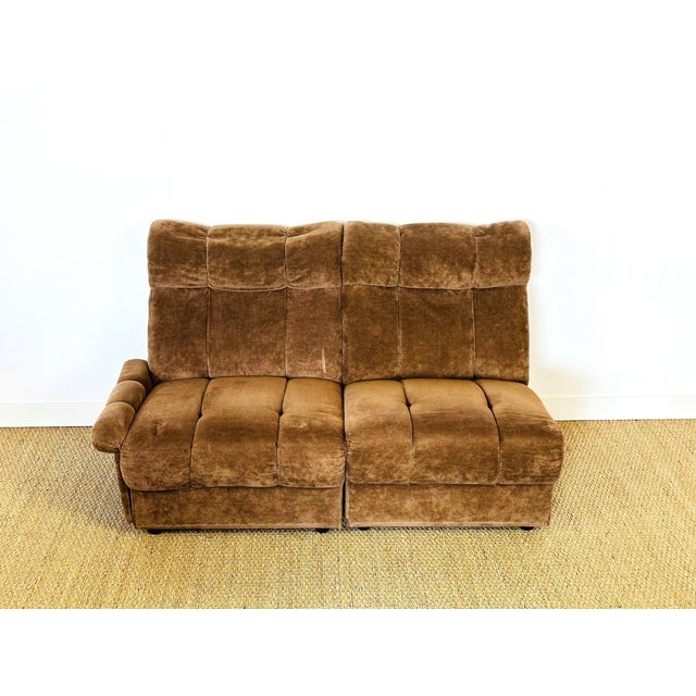 Vintage Armchairs in Velvet, 1960s, Set of 2, For Sale - Image 4 of 12