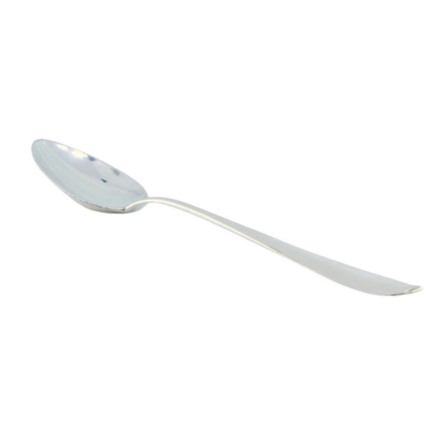 Silver Rice Spoon and Serving Spoon in Plain Silver For Sale - Image 8 of 8