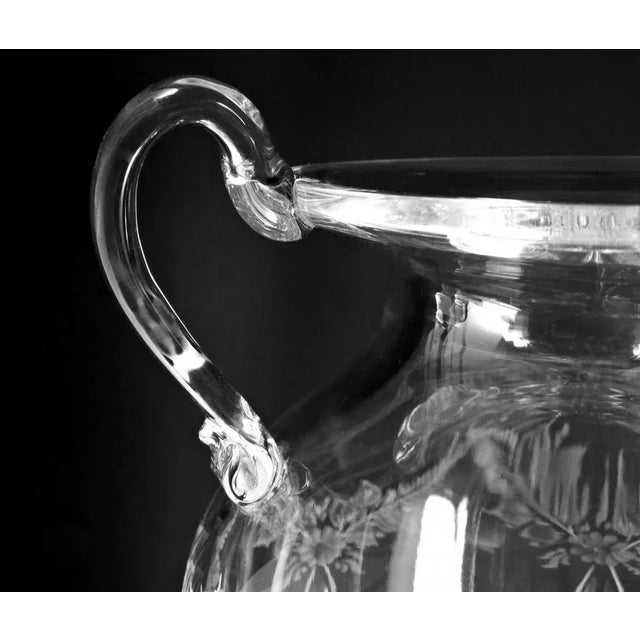 Large Louis XVI Style Crystal Amphora with Engravings and Swan Handles, Italy, 1981 For Sale - Image 10 of 13