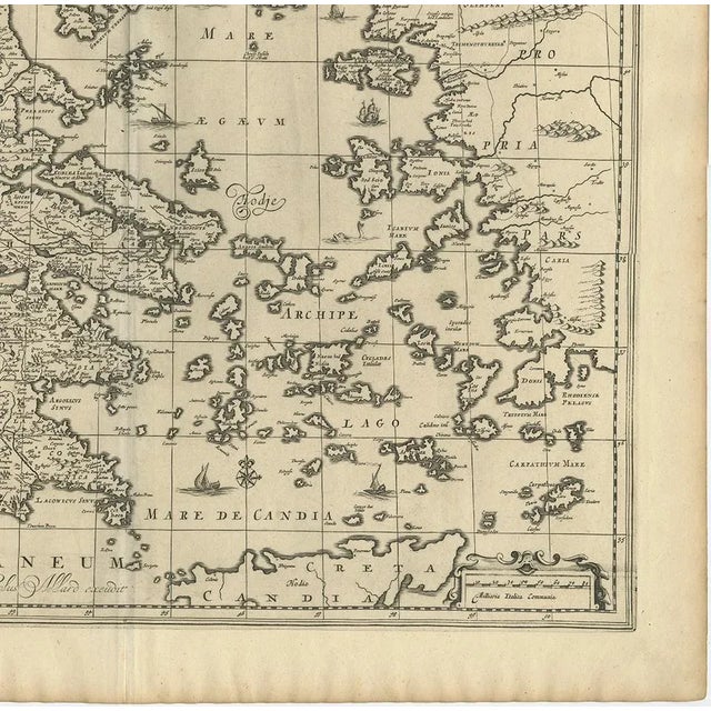 Antique Map of Greece by Allard, 1698 For Sale - Image 4 of 9