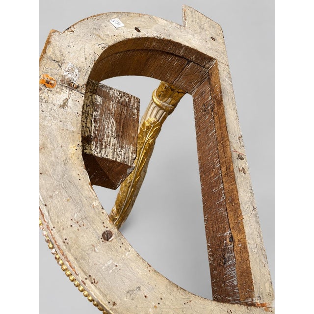 Gold Italian 18th Century Parcel-Gilt Rococo Demilune Console With Hoof Feet For Sale - Image 8 of 10