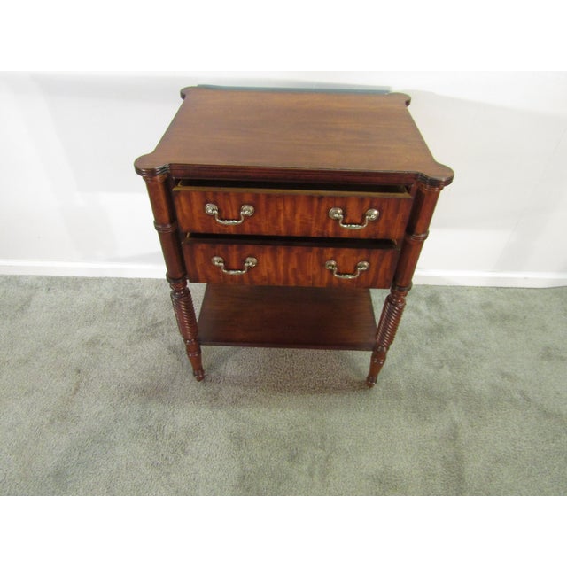 Ethan Allen Solid Mahogany Nightstand For Sale - Image 6 of 10