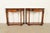 Late 20th Century Maitland Smith Style French Empire Burl Wood and Gold Gilt Demilune Console Tables, Pair For Sale - Image 5 of 12