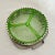 Green Vintage Green Depression Glass Silver Relish Tray For Sale - Image 8 of 8