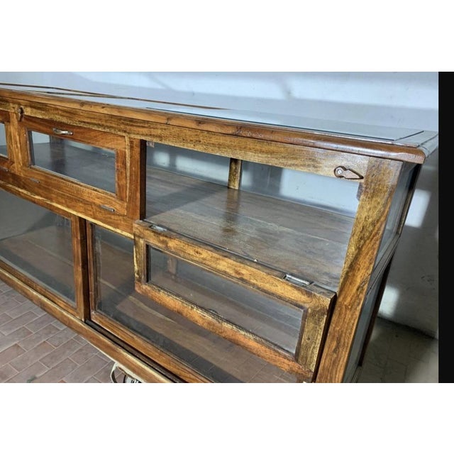 Vintage Exhibitor Counter in Teak For Sale - Image 4 of 12