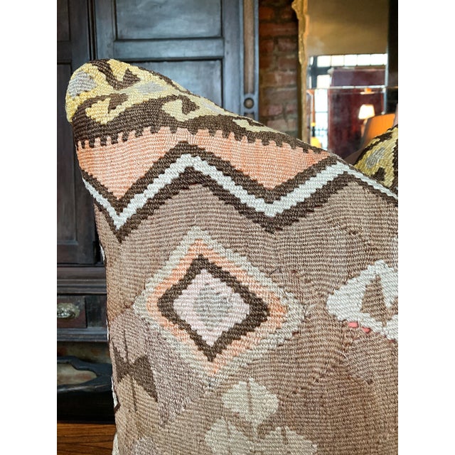 Custom-Made Pillow With Antique Kilim Textile For Sale - Image 4 of 9