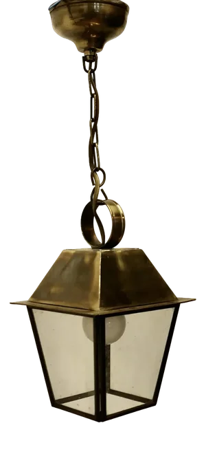 Small Dainty Brass Pendant Lantern, 1890s