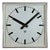 Large Grey Square Wall Clock from Pragotron, 1970s For Sale