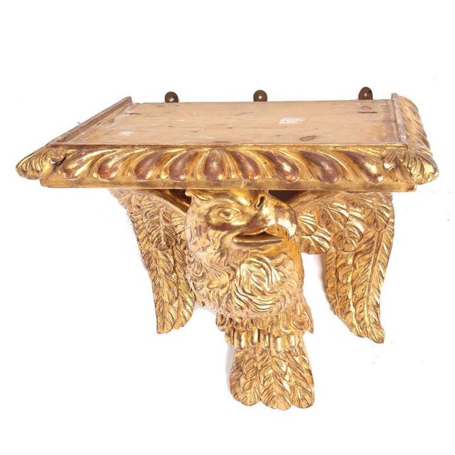 A spectacular, highly detailed Giltwood Wall Shelf/Bracket in the Regency/Neoclassical style. Features a beautifully...