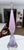 Large Raspberry Lavender Opaline Murano Glass Ribbed Table Lamp by Barovier For Sale - Image 16 of 16