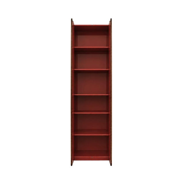 Afra & Tobia Scarpa Mid-Century Italian Red Lacquered Wood Cupboard by Afra & Tobia Scarpa, 1960s For Sale - Image 4 of 12