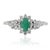 Art Deco Diamond Studded Regal Natural Emerald Wedding & Engagement Cocktail Ring Size 6 For Sale - Image 3 of 13