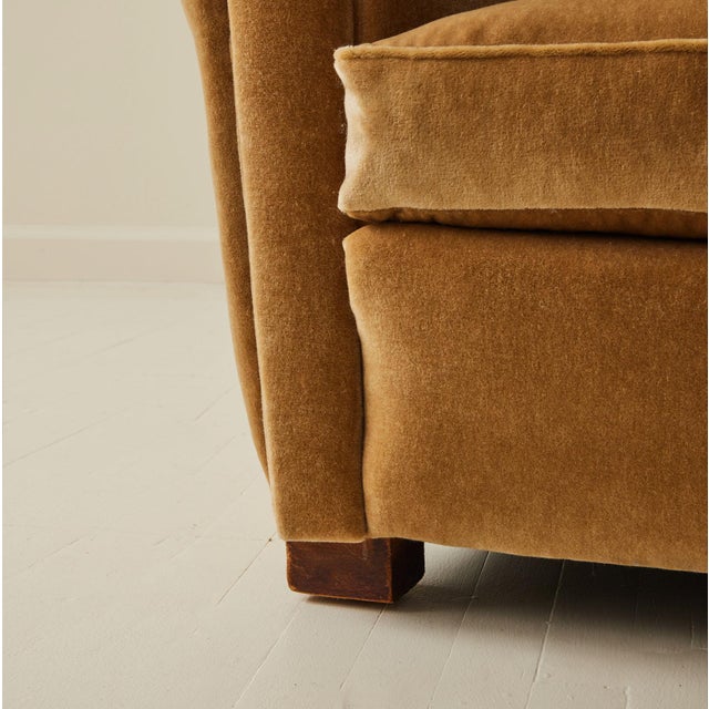 French Ary Deco Club Chairs in Mohair, 1940's, a Pair. For Sale - Image 9 of 10