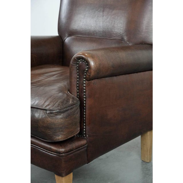 Club Chair in Sheepskin Leather For Sale - Image 13 of 15