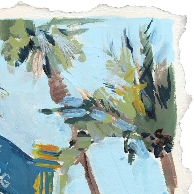 2020s Santa Monica Pier - Original California Coastal Mixed Media Painting on Paper by Kellie Newsome For Sale - Image 5 of 6