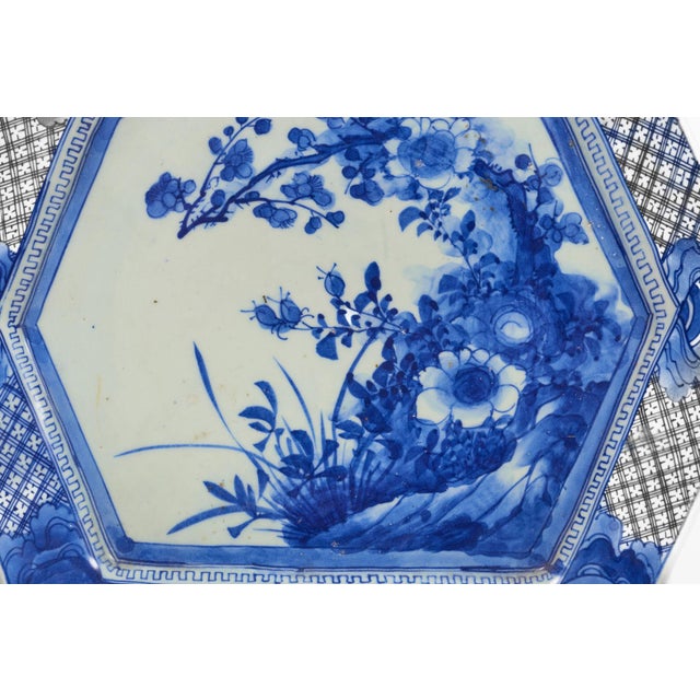 Japanese Blue and White Imari Platters, a Pair For Sale - Image 4 of 9