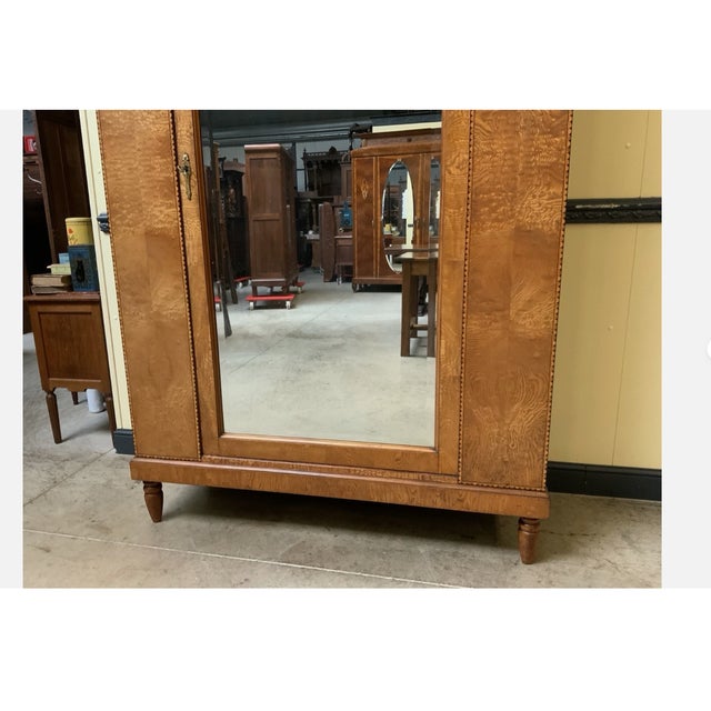 Antique Wardrobe with Mirror, 1910 For Sale - Image 11 of 12