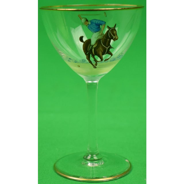 Traditional Set X 4 Hand-Painted C1930s Polo Player Sherry Glasses For Sale - Image 3 of 6