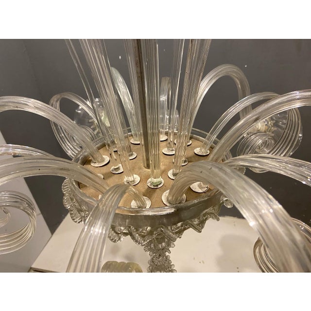 Large Venetian Murano Glass Chandelier, 1960s For Sale - Image 12 of 15
