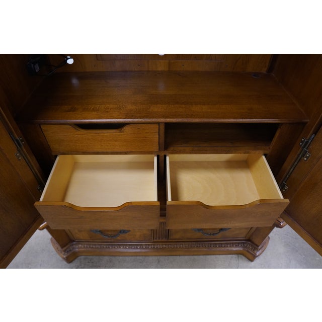 Vintage Rococo Revival Burl Wood Armoire For Sale - Image 15 of 18