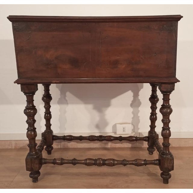 Louis XIII Style Walnut Flap Writing Desk, Italy, 18th Century For Sale - Image 16 of 18