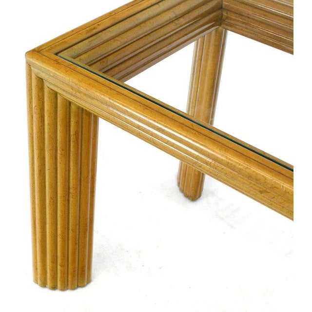 Solid Blond Birch Rectangular Occasional Side Table Stand For Sale - Image 9 of 10