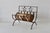 Rustic Western Style Wrought Iron Fireplace Log Holder Open Stars Cutouts Detail Vintage For Sale - Image 13 of 13