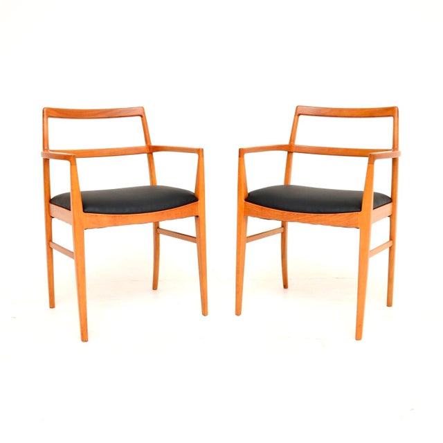 Vintage Danish Carver Chairs attributed to Arne Vodder for Sibast, 1960s, Set of 2 For Sale - Image 11 of 11
