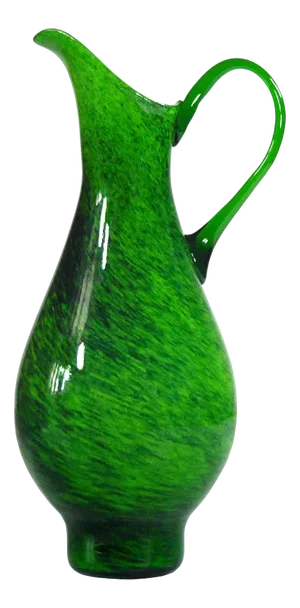 Green Glass Vase from Murano, 1970s