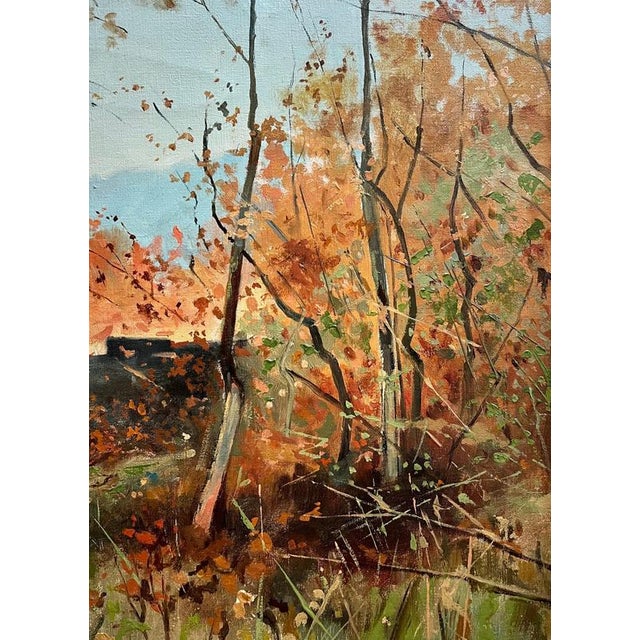 L. Berthet, Autumn Park, Oil on Canvas For Sale - Image 10 of 17
