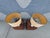 Metal Pair of Sculptural Mid-Century Modern Table Lamps With Pleated White Bases and Brass Accents For Sale - Image 7 of 10