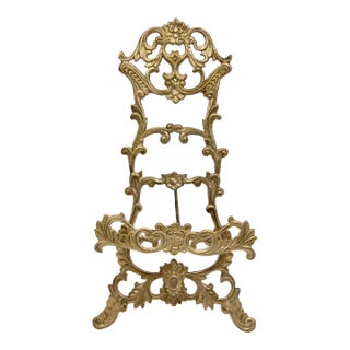 1930s Art Nouveau Brass Easel For Sale