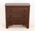 Arts and Crafts Style Oak Chest of Drawers, with three drawers and brass geometric drawer pulls. 36.25" H x 36.25" W x...