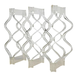 Vintage Mid Century Modern Sculpted Lucite or Plexiglass Wine Rack