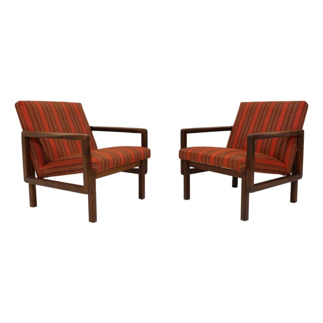 Aulis Leinonen Model 1416 Lounge Chairs in Teak and Upholstery, 1960s For Sale