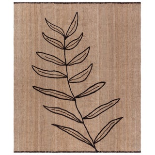 Modern Embroidery Kilim Rug with Nature-Inspired Pattern by Doris Leslie Blau For Sale