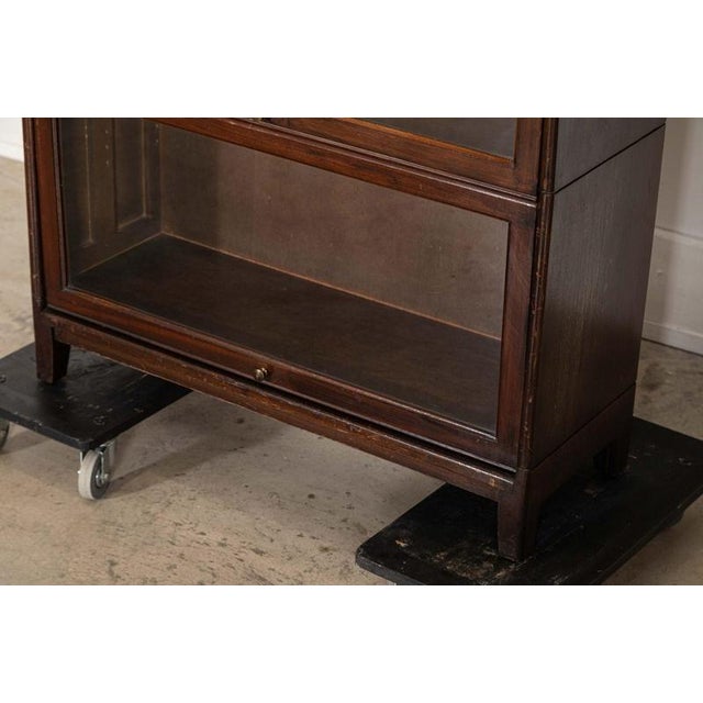 Large Antique Glazed Sectional Bookcase in Mahogany, 1900 For Sale - Image 13 of 17