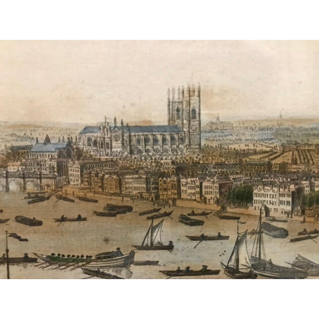 18th Century Color Engraving of Westminster, Somerset House, Original Frame For Sale - Image 12 of 12