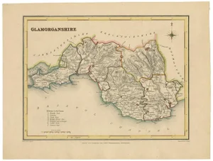 Map of Glamorganshire by Lewis, 1844