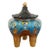 19th Century Chinese Archaic Style Cloisonné & Lacquer Elephant Motif Censor For Sale