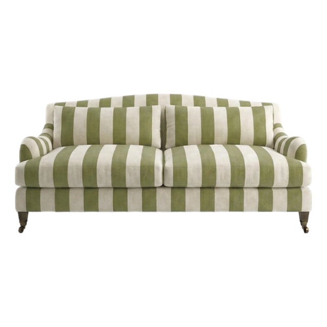 Sophie Conran Felix 3 Seater Sofa in Spring Green Stripes For Sale