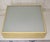 White Mid-Century Minimalist Square Ceiling Light with Yellow Metal Housing and Frosted Glass Panel, 1960s For Sale - Image 8 of 12